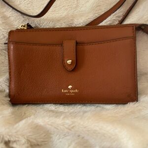 Kate Spade Brown Leather Clutch Wristlet